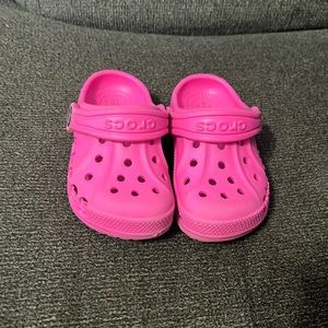 Crocs pink toddler shoes